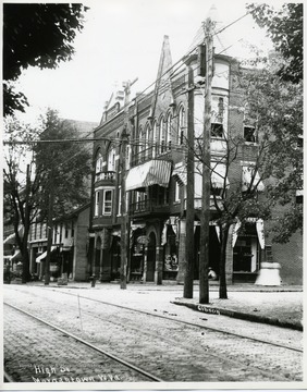 A view of High Street in Morgantown, West Virginia.