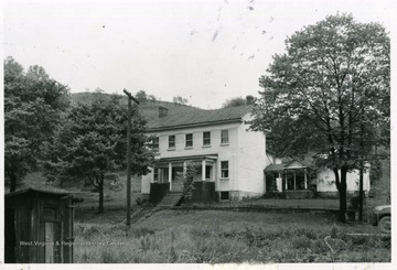 Front view of the home of Anna Jarvis, founder of Mother's Day.  Webster is near Grafton in Taylor County.