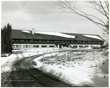 Winter scene at the Blackwater Lodge.