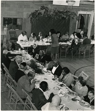 Ham dinner was well received by several "old timers" at the shack in Pursglove Monday.