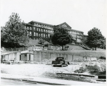 Location in the foreground is where the health center was moved to.