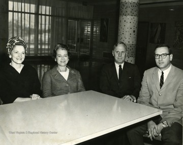 Mrs. Miller (d. 1965) is seated at far left; Dr. Miller, President of WVU, is third from left.