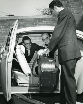 Left to right: 1. Arno Drucker (pianist), 2. John Engberg (cellist), 3. Donald Portnoy (violinist).