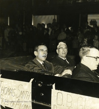 Photograph taken during a parade in Morgantown.