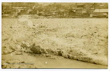 'Wharf is all the way to right to R.R. Bridge over head, Morgantown, W. Va.'