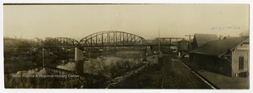 A view of bridge and Union station in Morgantown.