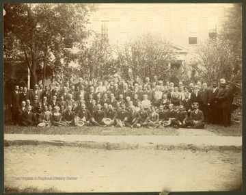 Governor's Conference at Storer College. Pres. McDonald sitting in bottom row.