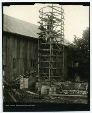 Silo building at the John Betler Farm.