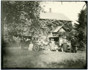 The Aegerter family gathered for their yearly photo when the children came to visit. Left to right: Gottfried, Paul, Marianna, Nellie, Marian, Grace, Olga, Benjamin Holtkamp.