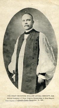 Bishop of West Virginia, Consecrated in Zion Church, Charles Town, November 10, 1899.