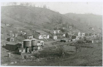 Elevated view small town in Harrison County.