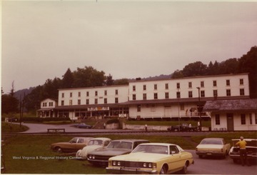 Wide view of the original buildings built in 1902 belonging to the railroad.