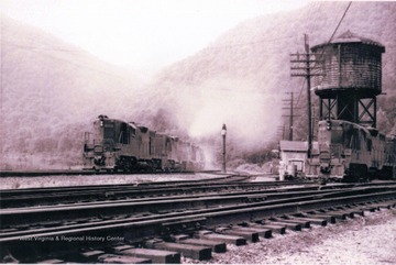 C&amp;O railroad junction at Quinnimont, Fayette County, West Virginia.