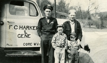 Identified in the photograph: Kenneth Wise, Earl Connor, Gene Harker, Jack Wise