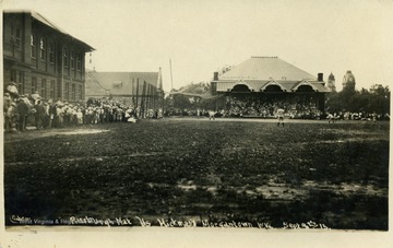 Baseball game in Morgantown, W. Va. (From postcard collection legacy system.)