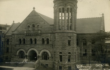 Building now known as Stewart Hall. (From postcard collection legacy system--WVU.)