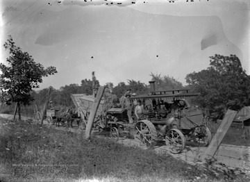 Rig was used to remove grain from stalks.