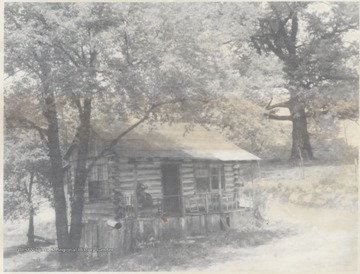 Photo looking at the entrance of the cabin.