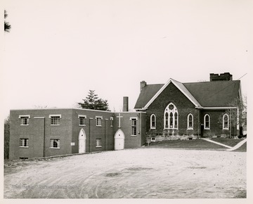 The church was founded in 1834 and the first building was a log cabin.  A second church was built in 1854, but was destroyed by a storm in 1902.  The present church building was dedicated in 1904.