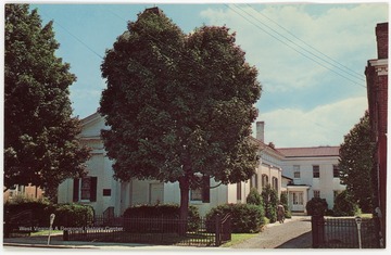 The church was organized in 1822. The back of the post card reads: "Moorefield Presbyterian Church: Built in 1847 with additions in 1870, 1928, and 1956, used as a hospital and stable by Union Forces during the Civil War, for which an indemnity was paid by the United States Government."