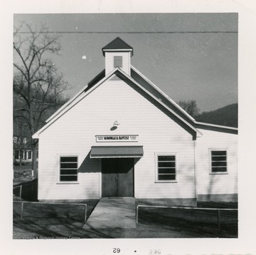 The church in McClelland on Plum Run was organized in 1840. The church re-building program began in 1959.