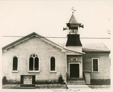 The church was organized in 1856.  In 1885 the Ohio River Railroad was built in front of the church causing so much noise that the congregation had the building moved by the railroad company to its present location.