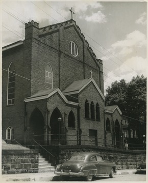 The church was established in the 1850's when Irish and German settlers came to the town of Grafton to build the Baltimore and Ohio Railroad (B. & O.). 