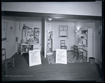 A display put together by the Farm Women's Bureau. 