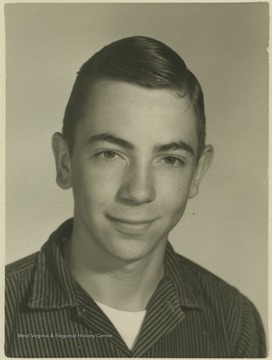 Helbig, a student at Southern Garrett High School, poses for his school photo. 