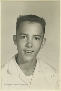 Blizzard, a student at Southern Garrett High School, poses for his school photo. 