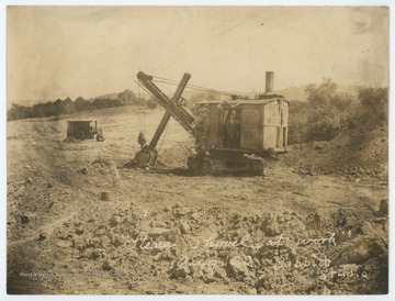 Construction site is likely in or around Morgantown, W. Va.  Image is part of a collection related to Suburban Real Estate of Morgantown.