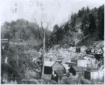 Winter scene at the miners' village. 