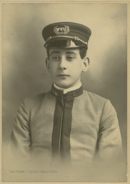 Portrait of an unidentified member of the WVU Cadet Corps. 