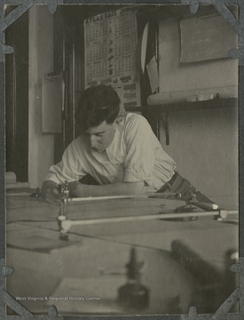 This photograph is found in a scrapbook documenting the survey for the Baltimore and Ohio Railroad in West Virginia and surrounding states. 