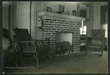 Inside detail of house No.29 in Nitro, W. Va. Room shown in picture was part of the living-room.This was one of the 1,724 "pre-cut" houses Minter Homes Corporation built in Nitro.The design of the layout was named the "Five-Room Executives Residence"