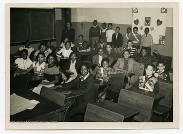 Group picture of Victorine Louistall's ninth grade class, likely at Kelly Miller High School or Roosevelt-Wilson High School.