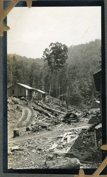 Logging camp, likely near Mullens, W. Va.