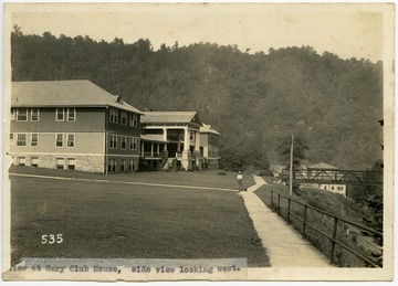 View at Gary Club House, side view looking west.