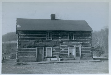 Boggs House, Route 73, South, Morgantown, W. Va. Log construction, antebellum.From the thesis of "The Influences of Nineteenth Century Architectural Styles on Morgantown Homes," call number NA7125.P481965.