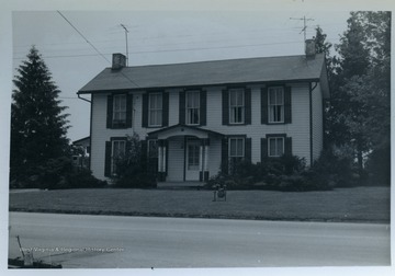 Davis-Christopher-Mason House, Mileground Road. Federal style, c. 1850.From the thesis of "The Influences of Nineteenth Century Architectural Styles on Morgantown Homes," call number NA7125.P481965.