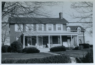 West Virginia University dairy farmhouse on Mileground Road, Morgantown, W. Va.  Built in the Federal style, ca. 1840.From the thesis of "The Influences of Nineteenth Century Architectural Styles on Morgantown Homes," call number NA7125.P481965.