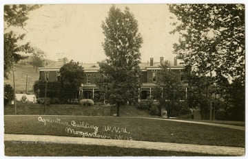 A view of the Agriculture Building on the WVU campus, also known as Experiment Station.