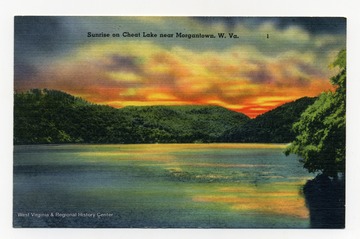 "Sunrise on Cheat Lake near Morgantown, W.Va."