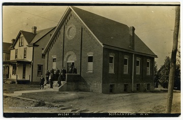 A newly finished building, likely a church, in the Wiles Hill neighborhood of Morgantown. 