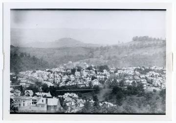 A view of South Park and part of Greenmont, showing the South Park Bridge at center.