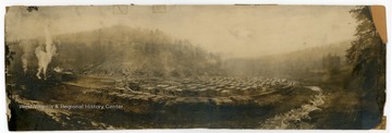 A view of Pardee and Curtin Lumber Company's yard on Coal Siding Run near Curtin, Nicholas County, W. Va. 