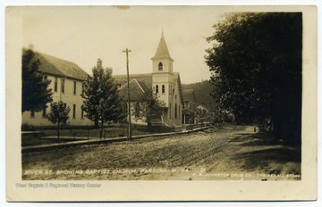 Visible along the street is the Baptist Church.