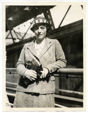 Pearl Buck as she sets sail for China from Montreal. 