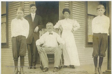 L-R George Henry, Oscar Henry, Frank Henry, Marie Henry, and Rene Henry.