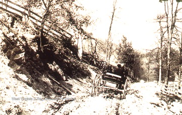 Horse & buggy on muddy Falling Run Road.